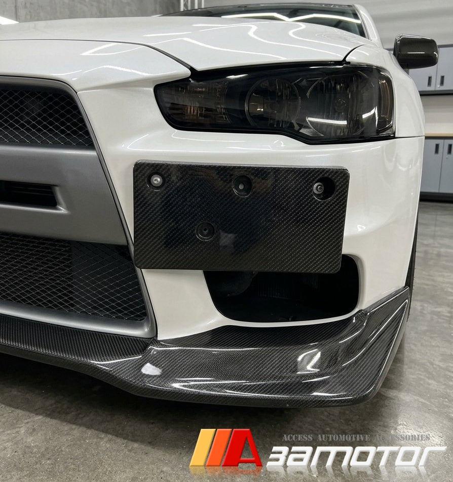 Carbon Fiber Front Number License Plate Bracket fit for Mitsubishi Lancer Evolution IX EVO 9