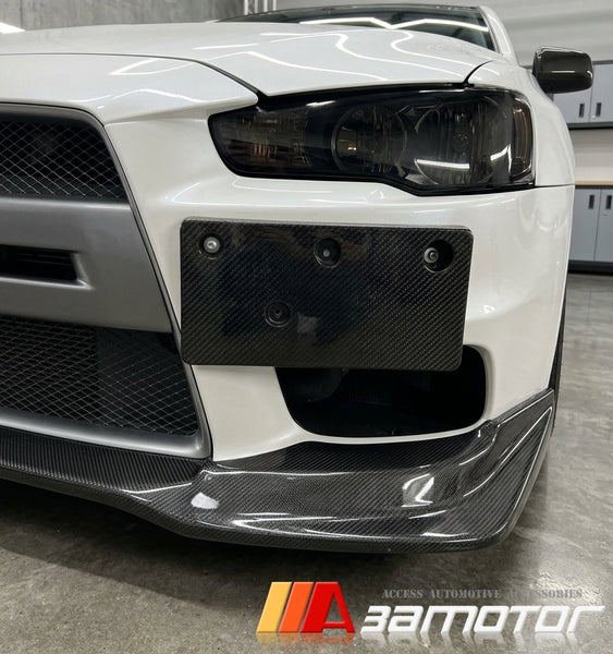 Carbon Fiber Front Number License Plate Bracket fit for Mitsubishi Lancer Evolution IX EVO 9