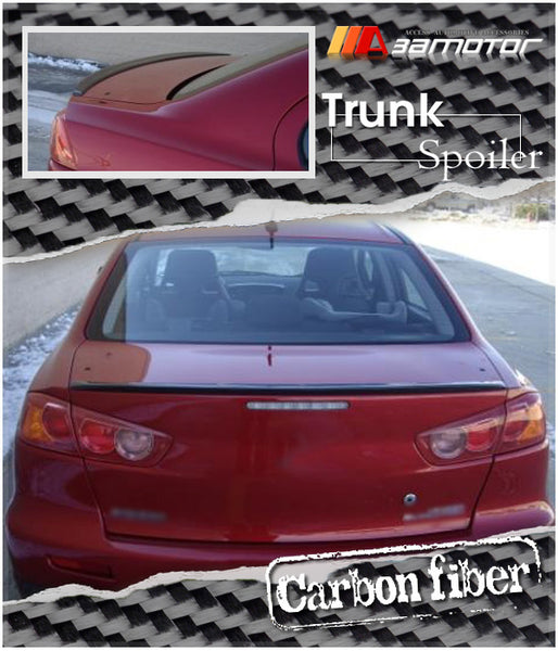Carbon Fiber Rear Trunk Spoiler Lip Wing fit for Mitsubishi Lancer Evolution X EVO 10