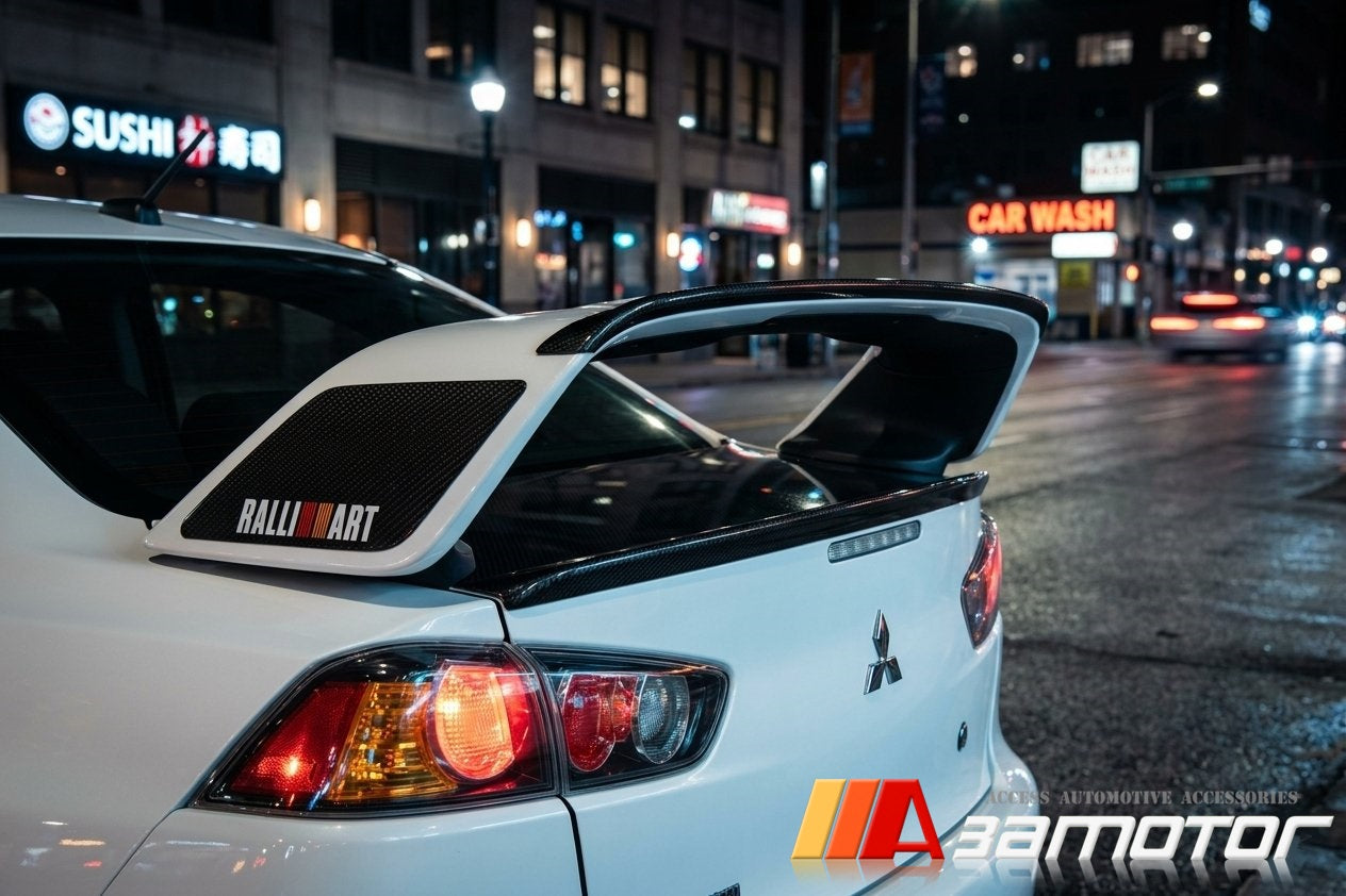 Carbon Fiber Rear Trunk Spoiler Wing fit for Mitsubishi Lancer Evolution X EVO 10