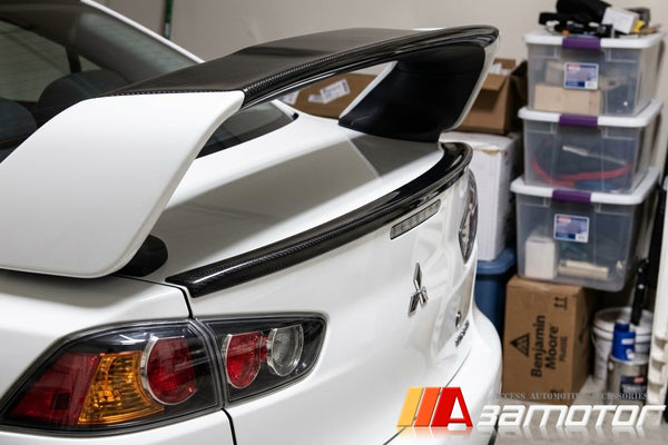 Carbon Fiber Rear Trunk Spoiler Wing fit for Mitsubishi Lancer Evolution X EVO 10