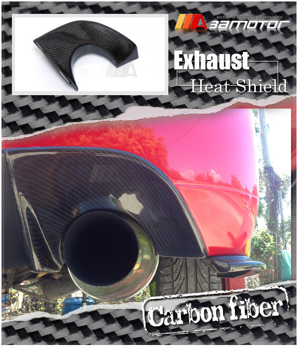 Carbon Fiber Rear Exhaust Heat Shield Protector fit for Mitsubishi Lancer Evolution IX EVO 9 JDM Bumper