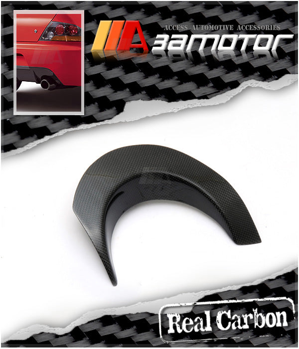 Carbon Fiber Rear Heat Exhaust Trim Shield Protector fit for Mitsubishi Lancer Evolution IX EVO 9 JDM Bumper