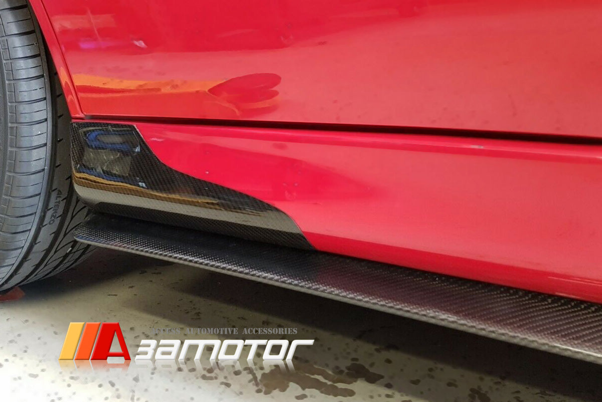 Carbon Fiber Side Skirt Extensions Set fit for Mitsubishi Lancer Evolution EVO 7 / EVO 8 / EVO 9 CT9A