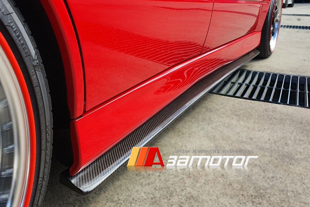 Carbon Fiber Side Skirt Extensions Set fit for Mitsubishi Lancer Evolution EVO 7 / EVO 8 / EVO 9 CT9A