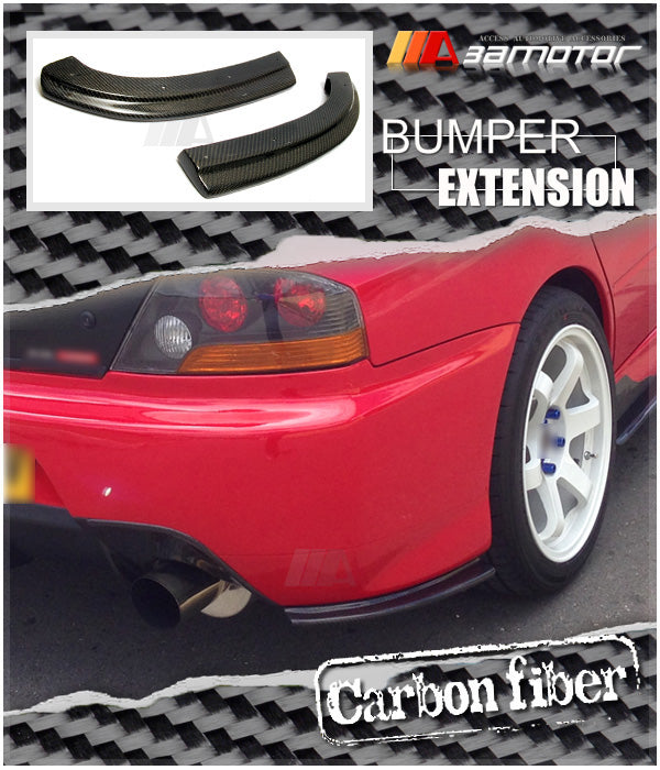 Carbon Fiber Rear Bumper Extensions Set fit for Mitsubishi Lancer Evolution EVO 9 JDM Bumper