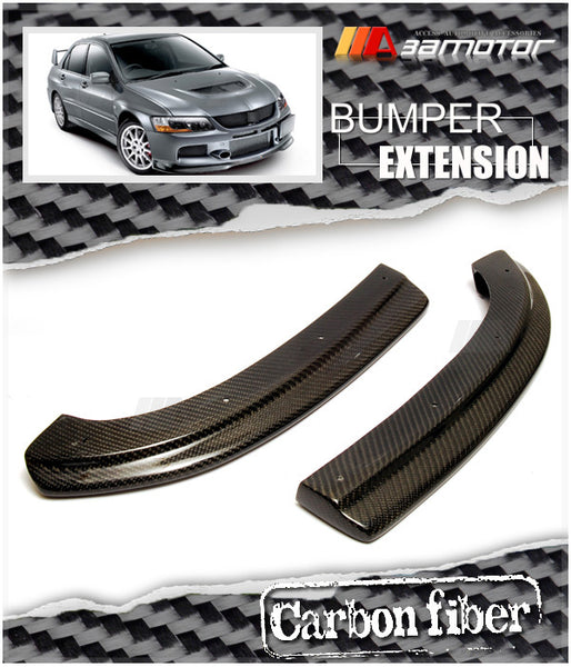 Carbon Fiber Rear Bumper Extensions Set fit for Mitsubishi Lancer Evolution EVO 9 JDM Bumper