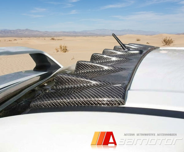 Carbon Fiber Vortex Generator Roof Spoiler fit for Mitsubishi Lancer Evolution X  EVO 10 w/ Antenna Base 9x5cm