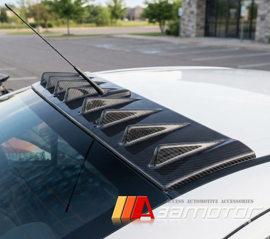 Carbon Fiber Vortex Generator Roof Spoiler fit for Mitsubishi Lancer Evolution X  EVO 10 w/ Antenna Base 9x5cm