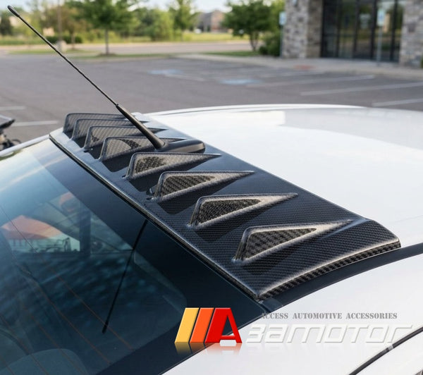 Carbon Fiber Vortex Generator Roof Spoiler fit for Mitsubishi Lancer Evolution X  EVO 10 w/ Antenna Base 9x5cm