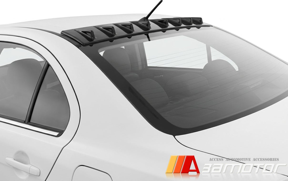 Carbon Fiber Vortex Generator Roof Spoiler fit for Mitsubishi Lancer Evolution X EVO 10 w/ Antenna Base 6x5cm