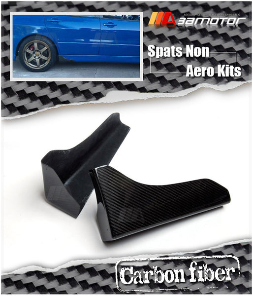 Carbon Fiber Side Skirt K Rear Spats Set fit for 2008-2009 Mitsubishi Lancer Evolution X EVO 10 Non Aero Kits