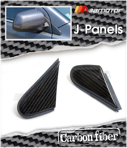 Carbon Fiber Side Door Mirror Trim J-Panels Set fit for Mitsubishi Mitsubishi Lancer Evolution X EVO 10