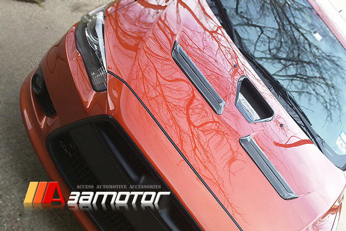 Dry Carbon Fiber Front Air Intake Bonnet V Hood Vents Set fit for Mitsubishi Lancer Evolution X EVO 10 / Ralliart