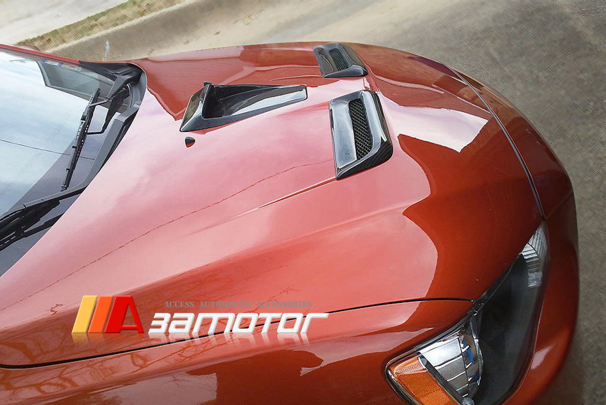 Carbon Fiber Front Air Intake Bonnet V Hood Scoop fit for Mitsubishi Lancer Evolution X EVO 10 / Ralliart