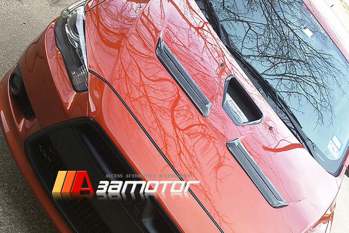 Carbon Fiber Front Air Intake Bonnet V Hood Scoop fit for Mitsubishi Lancer Evolution X EVO 10 / Ralliart