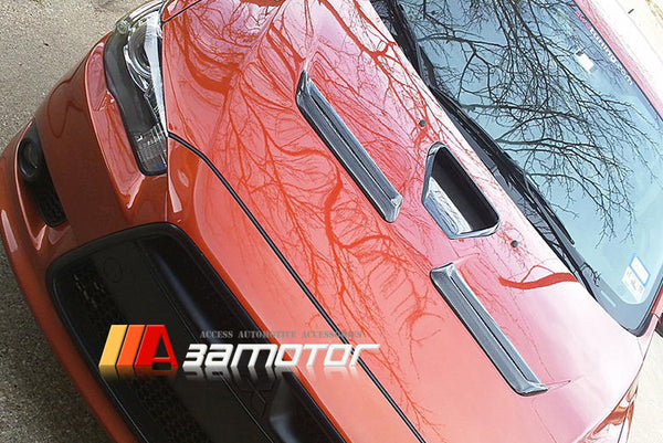 Carbon Fiber Front Air Intake Bonnet V Hood Scoop fit for Mitsubishi Lancer Evolution X EVO 10 / Ralliart