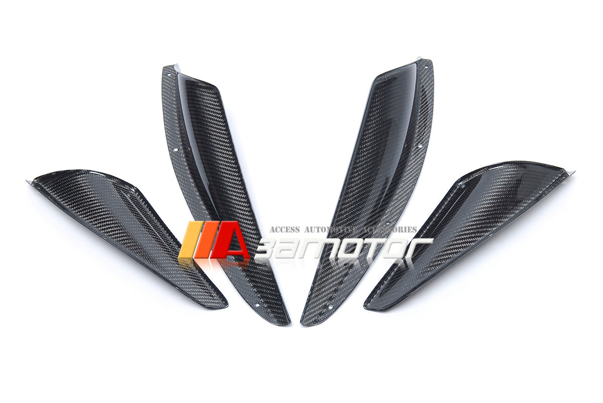 Carbon Fiber Front Bumper Side Canards 4 PCS Set fit for Mitsubishi Lancer Evolution X EVO 10