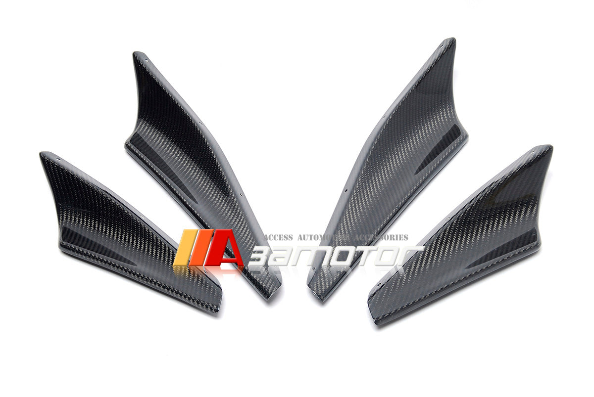 Carbon Fiber Front Bumper Side Canards 4 PCS Set fit for Mitsubishi Lancer Evolution X EVO 10