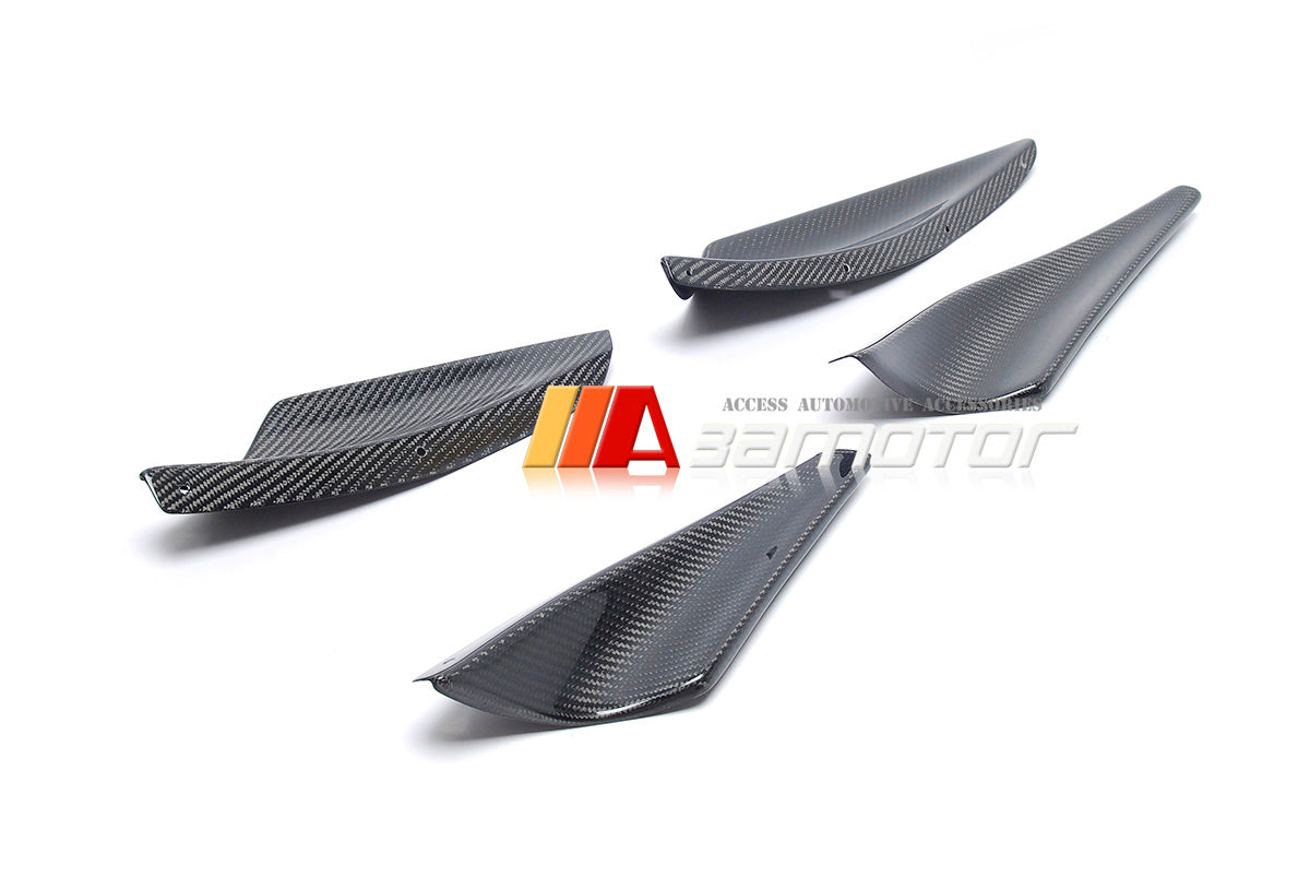 Carbon Fiber Front Bumper Side Canards 4 PCS Set fit for Mitsubishi Lancer Evolution X EVO 10