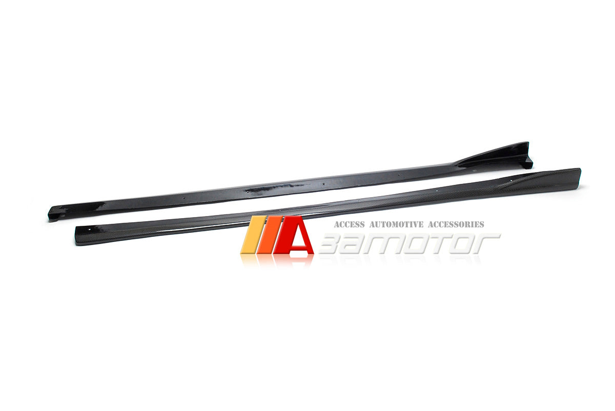 Carbon Fiber Side Skirt Extensions Set fit for 2008-2014 Subaru Impreza Sedan Wagon WRX STI