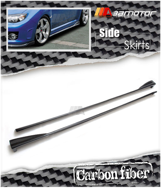 Carbon Fiber Side Skirt Extensions Set fit for 2008-2014 Subaru Impreza Sedan Wagon WRX STI