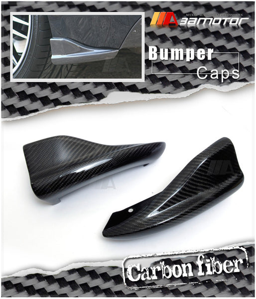 Carbon Fiber Rear Bumper Caps Aprons Set fit for 2008-2014 Subaru GR Hatchback WRX / WRX STI