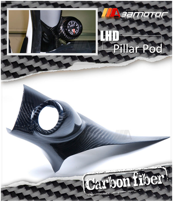 Carbon Fiber A Pillar Pod Cover fit for Mitsubishi Lancer Evolution X EVO 10 LHD only!