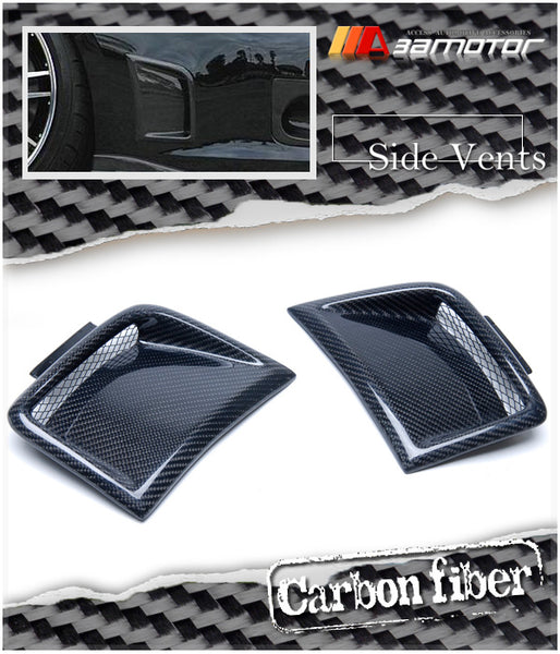 Carbon Fiber Front Bumper Side Vents Set fit for 2008-2012 Subaru GRB Wagon WRX / WRX STI