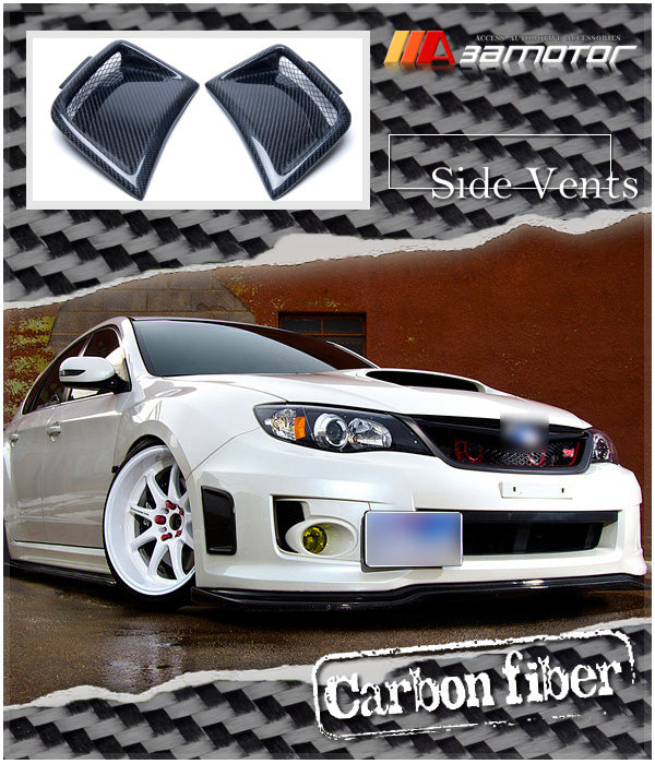 Carbon Fiber Front Bumper Side Vents Set fit for 2008-2012 Subaru GRB Wagon WRX / WRX STI