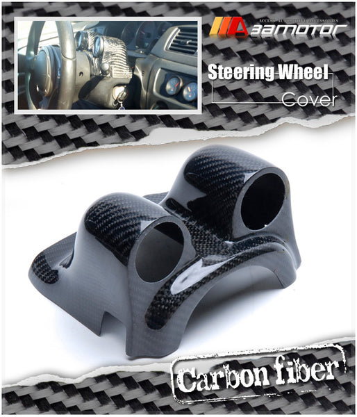 Steering Wheel Carbon Fiber Gauge Pod Dual fits Mitsubishi Lancer Evolution EVO 7 / EVO 8 / EVO 9