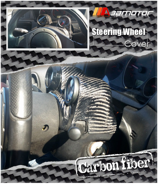 Steering Wheel Carbon Fiber Gauge Pod Dual fits Mitsubishi Lancer Evolution EVO 7 / EVO 8 / EVO 9
