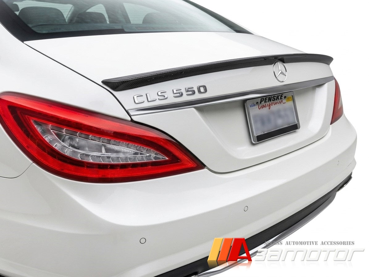Carbon Fiber Rear Trunk Spoiler Wing fit for 2011-2018 Mercedes W218 / C218 CLS Class Sedan