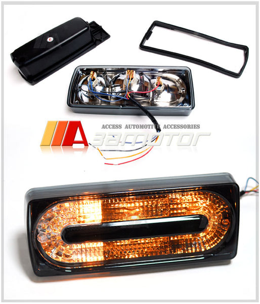 Rear Tail Lights Lamps Smoke & Clear Set fit for 2002-2014 Mercedes W463 G-Class