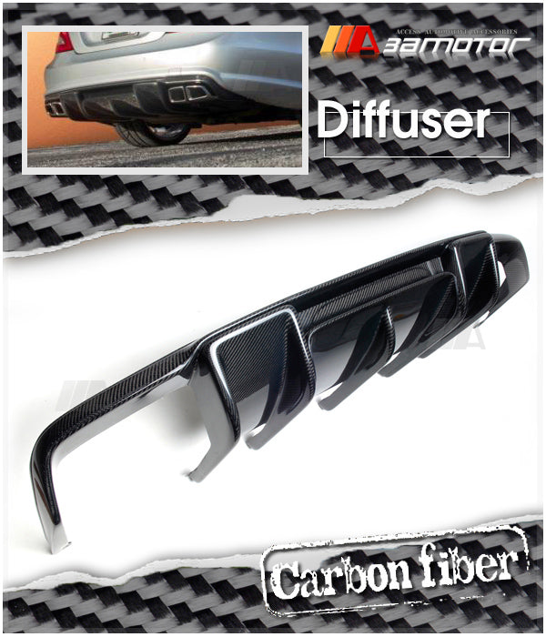 Carbon Fiber R Rear Bumper Diffuser Quad fit for Mercedes C218 / W218 CLS63 AMG