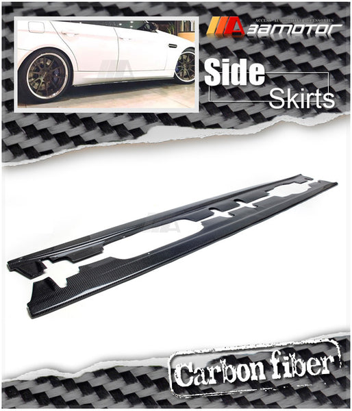 Carbon Fiber E Style Side Skirt Extensions Set fit for 2008-2013 BMW E90 M3 / E92 M3 / E93 M3