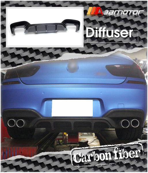 Carbon Fiber P Rear Bumper Diffuser fit for 2012-2017 BMW F06 / F12 / F13 6-Series M Sport Package & M6