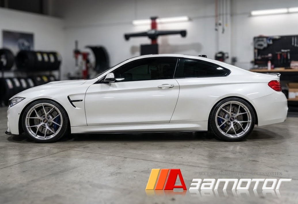 Carbon Fiber Side Skirt Add on Extensions Set fit for 2015-2020 BMW F82 / F83 M4