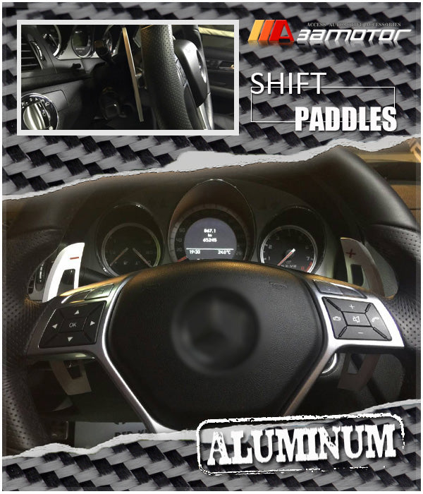 Aluminum Extended Length Shifter Paddles Set fit for Mercedes SLS CL63 E63 CLS63 C63 S63 Paddle Shifters