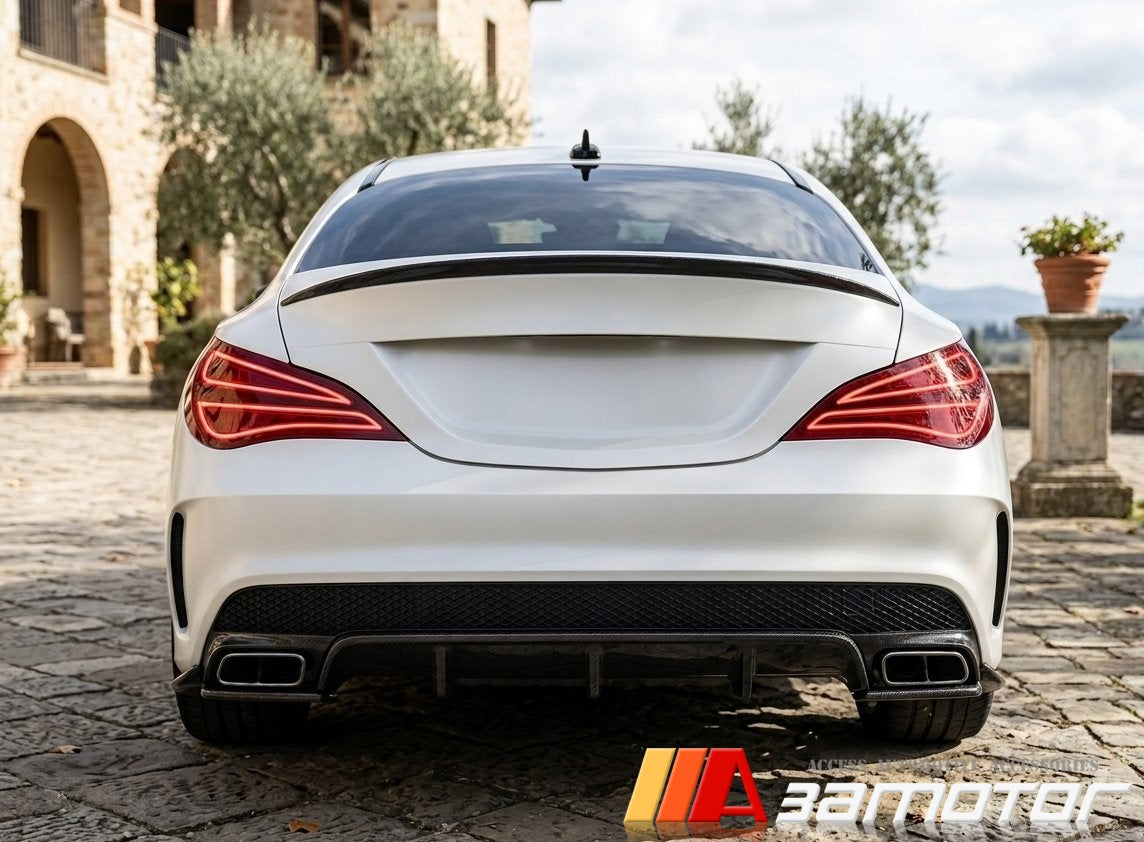 Carbon Fiber Rear Bumper Diffuser fit for 2014-2018 Mercedes W117 / C117 CLA Class AMG & CLA45