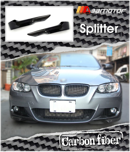 Carbon Fiber Front Bumper Splitters Set fit for 2006-2009 BMW E92 / E93 3-Series Pre-LCI M Sport