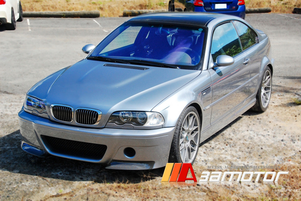 Carbon Fiber Front Splitters Set fit for 2001-2006 BMW E46 M3 Coupe with CSL Bumper only