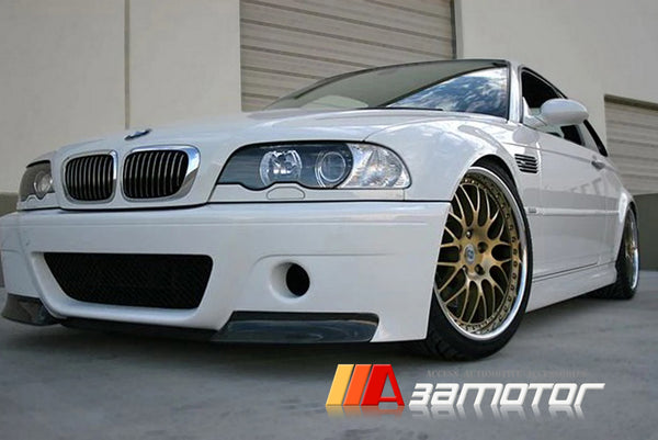 Carbon Fiber Front Splitters Set fit for 2001-2006 BMW E46 M3 Coupe with CSL Bumper only