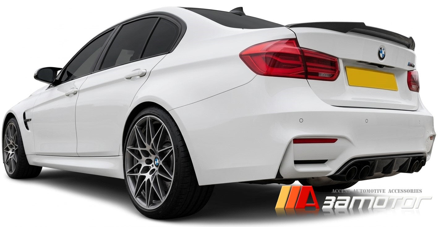 Carbon Fiber V Rear Trunk Spoiler Wing fit for 2012-2019 BMW F30 3-Series Sedan & F80 M3