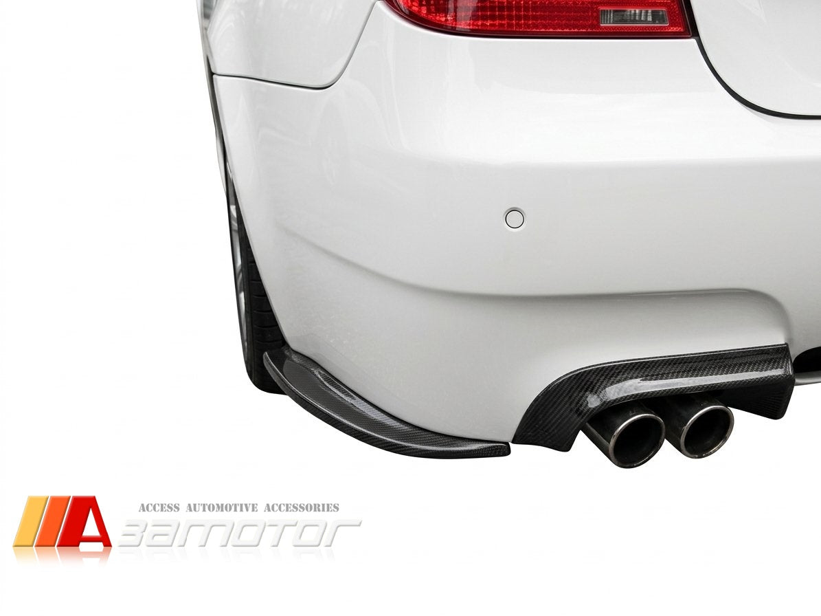 Carbon Fiber Rear Bumper Extensions Set fit for 2004-2010 BMW E60 5-Series M Sport