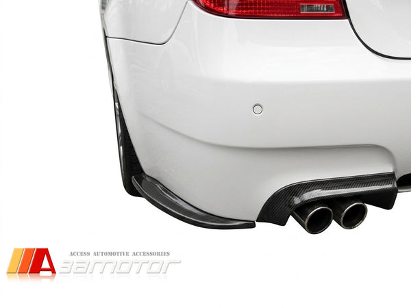 Carbon Fiber Rear Bumper Extensions Set fit for 2004-2010 BMW E60 5-Series M Sport
