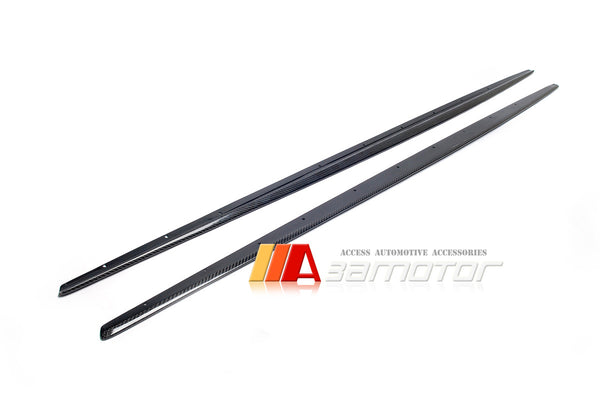 Carbon Fiber MP Side Skirt Extensions 2 PCS Set fit for 2014-2021 BMW F22 / F23 2-Series M Sport