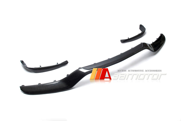 Carbon Fiber Front Bumper Center Lip + Upper Trims fit for 2016-2018 Mercedes W205 Sedan/ C205 Coupe C63 C63S AMG