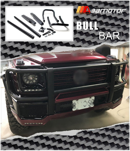 Front Bumper Matte Black BullBar Stainless fit for 2013-2018 Mercedes W463 G-Class G63 G65 AMG