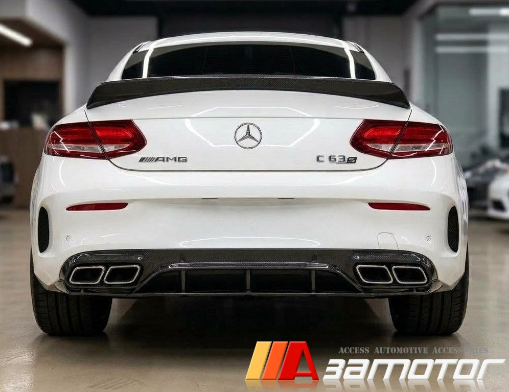 Carbon Fiber ED1 Rear Diffuser 2PCS Set fit for 2016-2018 Mercedes C205 C43 C63 C63S AMG